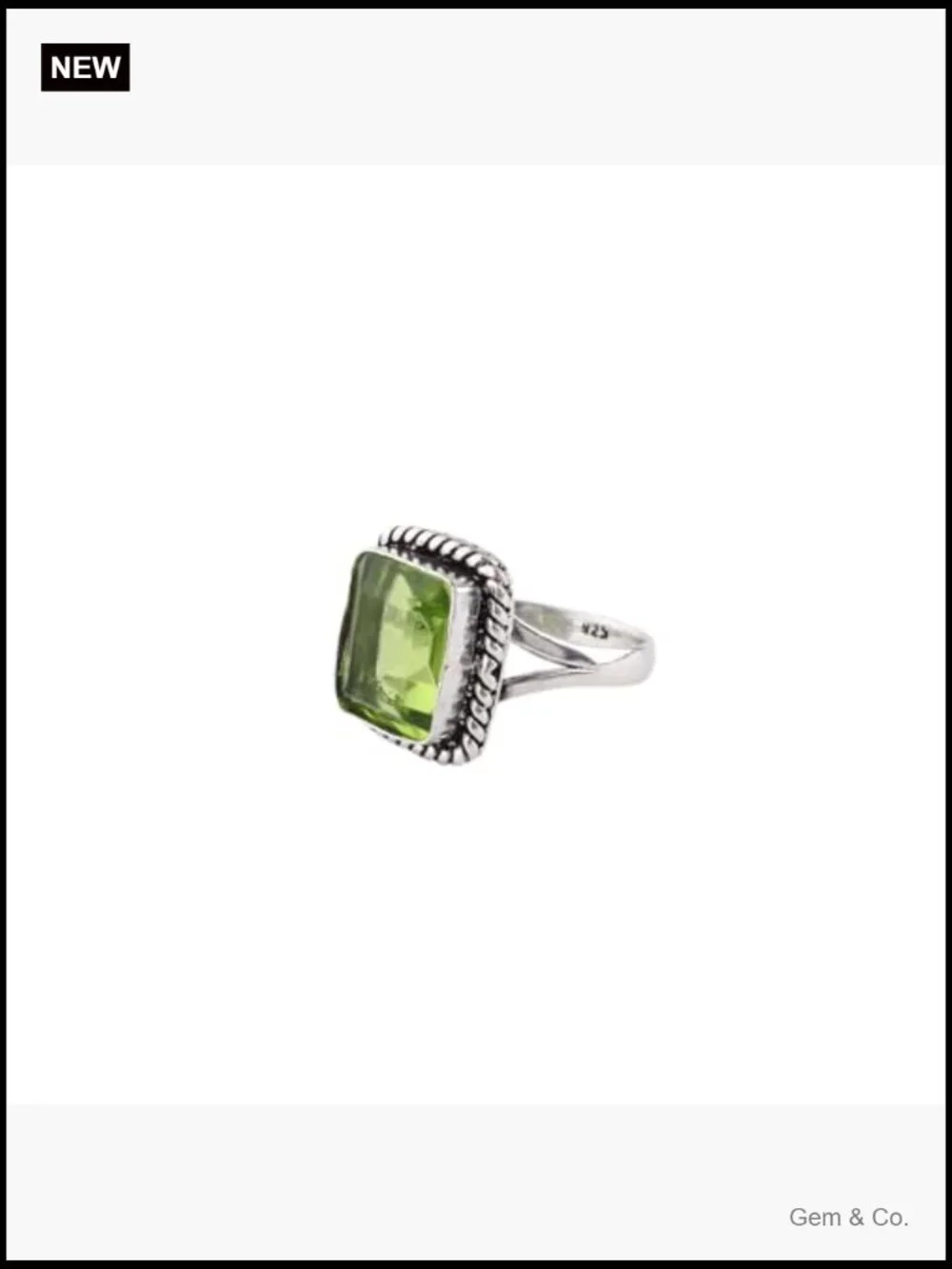 Handmade Bohemian Statement Ring, Bezel Set Oxidized Sterling Silver